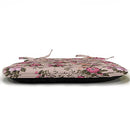 Ambesonne Flower Chair Seating Cushion Set of 6, Floral Pattern with Roses Twig Warm Colors Flower Arrangement Bouquets, Seat Pads for Office with Anti-Slip Backing, 16"x16", Green Pink