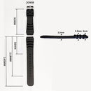 ADDIESDIVE Rubber Watch Replacement Band For Men Diver Watches Quick Release Silicone Black 20mm