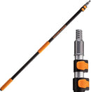 5-12 ft Long Telescopic Extension Pole // Multi-Purpose Extendable Pole with Universal Twist-on Metal Tip // Lightweight and Sturdy // Best Telescoping Pole for Painting, Dusting and Window Cleaning