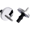 1 Pair Universal Toilet Seat Hinge Bolt Screw for Top Mount Toilet Seat Hinges, Quick Release Hinges Fixing Bolt Expansion Screw Cover Buckle for Toilet Seat Parts Replacement (One Buckle)