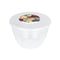 1 Pint Pudding Basin and Lid Pack of 4 Plastic Pudding Basins 570ml (1pt) Medium Size Food Safe Steaming Bowls Clear