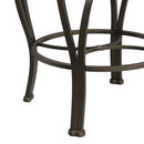 (Counter) - Hillsdale Montello 70cm Backless Swivel Counter Stool, Old Steel Finish with Brown Faux-Leather