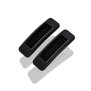 Self-Adhesive Sliding Door Handles, 2 PCS ABS Plastic Cabinet Drawer Window Handle for Indoor, Window, Bathroom Door, Kitchen Cabinet 11cmx3cm (Black)