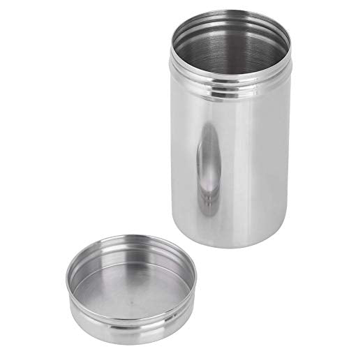 304 Stainless Steel Sealed Food Storage Jar Portable Tea Coffee Beans Container Easy for Travel Outdoor and Camping(L)