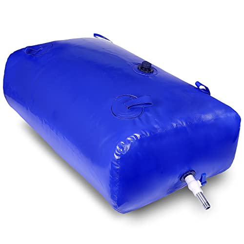 MXQMKL 1400L/370gal Water Bladder Storage Containers, Foldable Portable Water Tank Large Capacity Soft Water Bag, Drought Resistance, Fire Prevention, Emergency Water