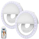 [2Pack]Selfie Ring Light for iPhone & Android,Clip on Ring Light Rechargeable Flash with 36 LEDs for iPhone Laptop iPad Photography Camera Video Girls Makeup