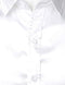 ZEROYAA Men's Luxury Shiny Silk Like Satin Button Up Dress Shirts, White, Medium