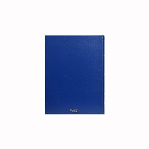 Stamp Album Stockbook by Lighthouse 32-Black Page Stamp Stock Book LS2/16 Blue (Size: 6 1/2" x 9")