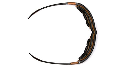 Pyramex Safety Products CHB410DTP Carhartt Carthage Safety Glasses, Clear Anti-Fog Lens with Black/Tan Frame, Clear