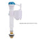 Toilet Fill Valve Toilet Fill Valve Bottom Entry ABS Toilet Push Button Fill Valve Dual Flush Cistern Syphon Bathroom Blue White UK G1/2 (4 Points Copper Pipe Water Inlet Valve)