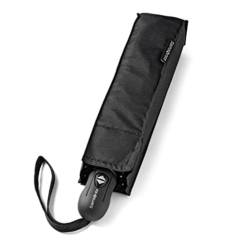 Samsonite Compact Auto Open/Close Umbrella, Black, One Size, Compact Auto Open/Close Umbrella