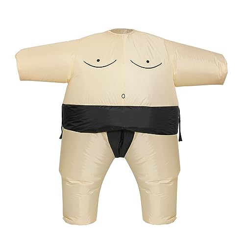 Inflatable Sumo Costume, 1.5M Height Lightweight Blow Up Funny Costumes Fancy Outfit for Adult Kids Gift, Suit Water-resistant Party Dress Halloween Cosplay