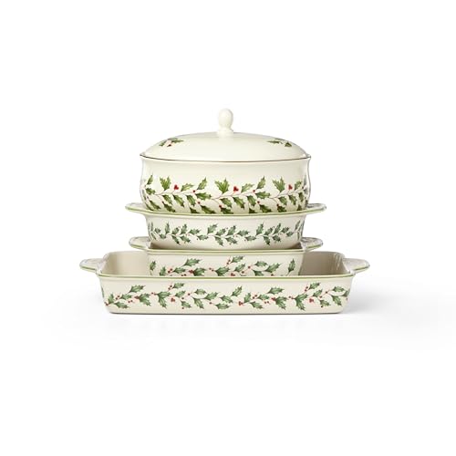 Lenox Holiday Covered Dish, Red & Green