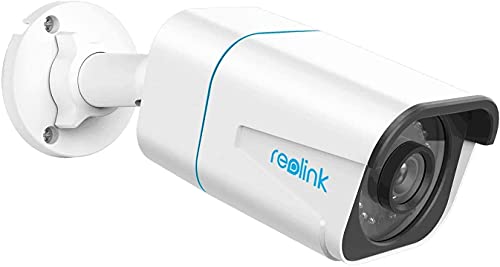 Reolink 4K Outdoor Security Camera, Smart Human/Vehicle Detection Work with Google Assistant PoE IP Camera, 256GB microSD Storage for 24/7 Recording(not Included), RLC-810A