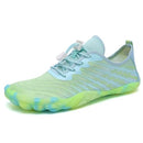 WateLves Water Shoes for Men Women Barefoot Quick-Dry Aqua Sock Outdoor Athletic Sport Shoes Kayaking Boating Hiking Surfing Walking, Blue/Green, 10 Women/9 Men
