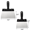 Peohud 2 Pack Coating Spatula for Chocolate, Stainless Steel Chocolate Scraper, Chocolate Thermostat Spatula for Smoothing Dough, Cake