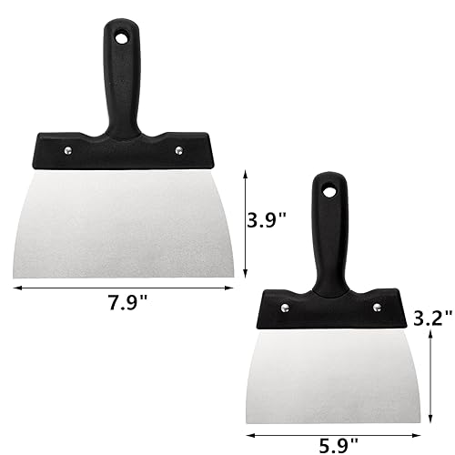 Peohud 2 Pack Coating Spatula for Chocolate, Stainless Steel Chocolate Scraper, Chocolate Thermostat Spatula for Smoothing Dough, Cake