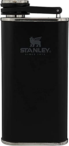 Stanley Stainless Steel Shot Glass and Flask Gift Set, Outdoor Adventure Pack with 4 Metal Shot Glasses, 8oz Whiskey Flask, and Travel Carry Case