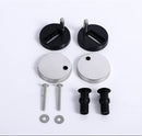 1 Pair Universal Toilet Seat Hinge Bolt Screw for Top Mount Toilet Seat Hinges, Quick Release Hinges Fixing Bolt Expansion Screw Cover Buckle for Toilet Seat Parts Replacement (One Buckle)