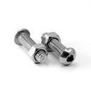 (40 Sets) M6-1.0 x 10mm Socket Head Cap Screws and Nuts Set 304 Stainless Steel 18-8 Button Head Bolts