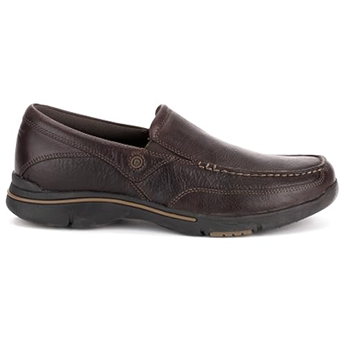 Rockport Men's Eberdon Loafer, Dark Brown Leather, 8 US Wide