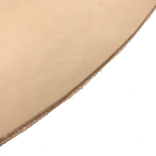 100% Veg Tan Full Grain Leather Cowhide Pre-Cut Pieces 8-9 oz. (3.5mm) - Tooling Leather Hide - Vegetable Tanned Leather for Tooling, Carving, Molding, Dyeing (White-Veg Tanned, 12"x6")