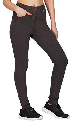 (0.9cm ) - HORSE RIDING LADIES SOFT STRETCHY JODPHURS/JODHPURS JODS GREY