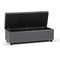 Simpli Home Kingsley Large Storage Ottoman Bench, Stone Grey