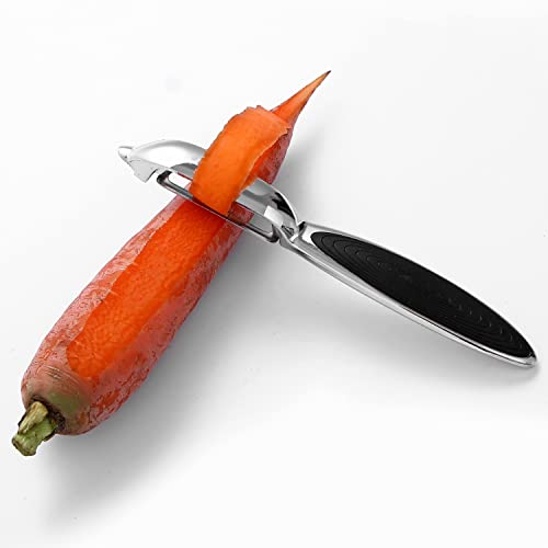 WANBY Peeler Set Stainless Swivel Fruit Vegetable Peelers Set with Ergonomic Non-Slip Handle and Sharp Blade for Fruit Vegetable Potato Carrot Cucumber Apple Cheese Ginger Chocolate