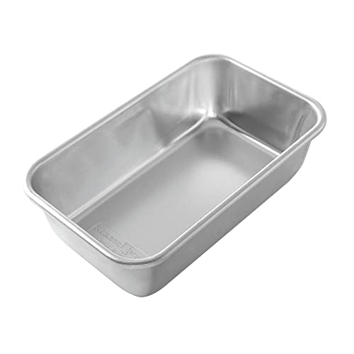 Nordic Ware Natural Aluminum Commercial Loaf Pan, 1.5 Pound L: 9.00 in. W: 5.30 in. H: 2.75 in. Silver