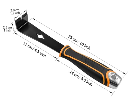 ROLLINGDOG 1.5 Inch Flat Pry Bar - Nail Puller,Stainless Steel With Chiseled Angled Head