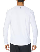 BALEAF Men's Long Sleeve Quick Dry T-Shirt Sun Protection Shirts UV SPF UPF50+ Running Fishing Tee Lightweight Soft Tops White Size XL