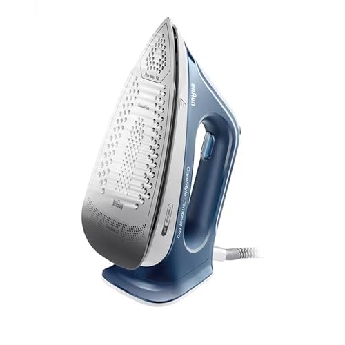 Braun CareStyle Compact Pro IS2565BL, Steam Iron with FreeGlide 3D Technology, iCareMode, Eco and Turbo Modes, Vertical Steaming, Anti-Drip, 1.5L Water Tank, 2400W, Blue