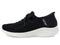 Skechers Women's Ultra Flex 3.0 Slipper, Black Knit White Trim, 5 US