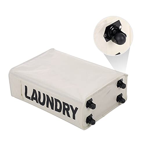 Large Foldable Laundry Washing Clothes Storage Bag Basket Bin Organiser (White)