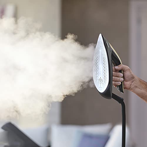 Philips Perfect Care 8000 Series PSG8130/80 Steam Generator - DynamiQ sensor 2.0 for optimal steam performance, 2700 W, Optimal TEMP, 8.5 bar steam pressure, 700 g/min steam output, black/gold