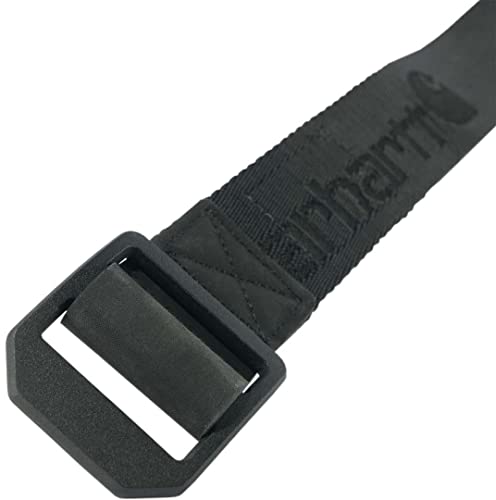 Carhartt Men's Casual Nylon Webbing Belts, Available in Multiple Styles, Colors & Sizes, Nylon Webbing Ladder Lock (Black), Medium