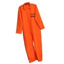 Halloween Men Boys Prisoner Convict Costume Fancy Party Prison Overall Jumpsuit - Adult