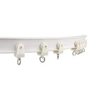 Ziang Bendable Straight Curved Curtain Track Alloy Plastic Windows and Balcony Curtain Track Soft Curved Track Curved Track Rail Slide Rail Accessories (4 Meters)
