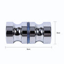 Door Knobs Aluminum Alloy 1.1" Dia Single Glass Door Knob Bathroom Shower Cabinet Handle with Screw