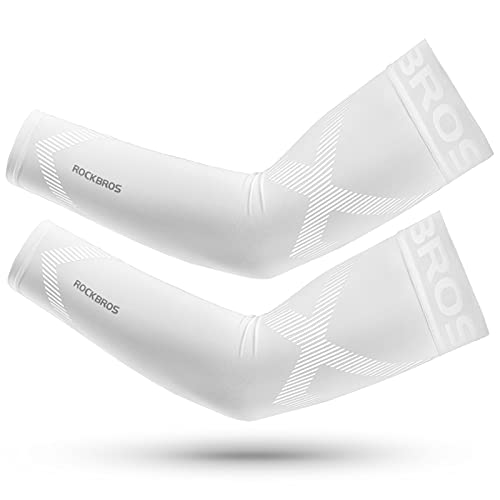 ROCKBROS UV Protection Cooling Arm Sleeves for Men Women UPF 50+ Sun Sleeves to Cover Arm Outdoor Sports Golf Cycling Running Football Basketball