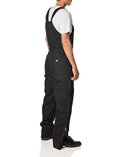 Dickies Men's Duck Insulated Bib Overall, Black, X-Large