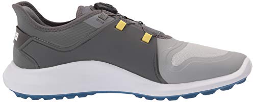 PUMA Men's Ignite Fasten8 Disc Golf Shoe, High Rise-puma Silver-Quiet Shade, 10.5 US
