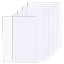 8 Pcs 5.1 x 7.1 Inch Clear PET Sheet Panels, 1mm Thick Clear Plastic Panels for DIY Art Projects, PET Plastic Sheet for Picture Frame Glass Replacemen