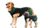 Dog Soft Shell Fleece Jacket,Windproof and Slightly Waterproof Snowsuit for Outdoor.Keep Warm Small &Medium &Large Dogs, Outer material: green & black Inner black, Small/30-40CM Back Length