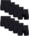 AND1 Men's Underwear - Performance Compression Boxer Briefs with Functional Fly (10 Pack), Black, X-Large