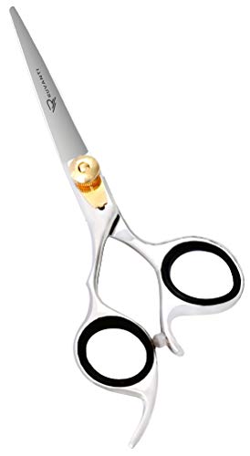 Professional Razor Blades Left Handed Hair Scissors - Barber Scissors for Left Hand - 6.4" Japanese Super Cobalt Stainless Steel Left Handed Shears - Handmade Lefty Hair Shears with Adjustment Screw.