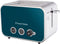 Russell Hobbs Distinctions 2 Slice Toaster, RHT262OCB, Polished Stainless Steel Design, Illuminated Countdown, Variable Browning Control, Longer Slots, Ocean Blue,Silver