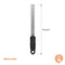 MasterChef Lemon Zester Grater Micro Planing Tool for Zesting Citrus Fruits, Kitchen Gadget for Finely Grating Garlic, Ginger, Nutmeg, Parmesan Cheese, Chocolate and More, Stainless Steel, Black