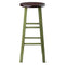 Winsome Wood Ivy Collection 29" Bar Stool, Walnut/Green